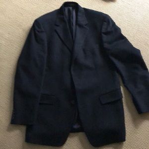 Andrew Fezza Black wool silk cashmere dress coat